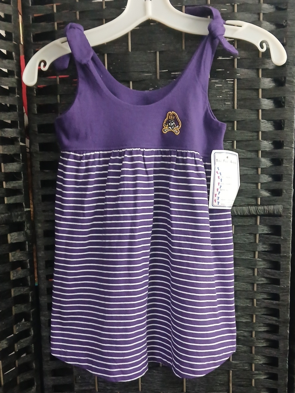 NWT Two Feet Ahead East Carolina Girls Sun Dress ECU Pirates Logo SZ 2T